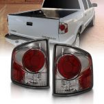 AmeriLite for 94-04 Chevy S-10 / GMC Sonoma / 96-00 Isuzu Hombre Smoke Replacement Brake Lamp Tail Lights Assembly Set - Passenger and Driver Side