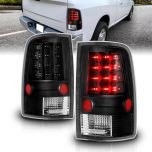 AmeriLite LED Black Replacement Brake Tail Lights Set For 2009-2018 Dodge Ram 1500 2500 3500 - Passenger and Driver Side