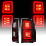 AmeriLite Smoke FULL LED Light Bar Tail Lights For 2009-2018 Dodge Ram 1500 2500 3500 [Do Not Fit] - Factory LED Version