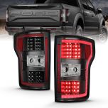 AmeriLite for 2018-2020 Ford F150 Pickup LED Tube Light Bar Brake Lamps Signal Replacement Tail Lights Assembly Set - Driver and Passenger Side