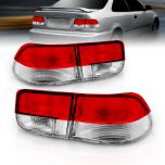 AmeriLite For 1996-2000 Honda Civic Coupe OE Style Red Replacement Brake Tail Lights 4 pcs Set - Passenger and Driver Side