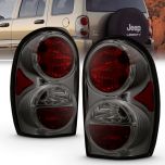 AmeriLite Smoke Replacement Brake Tail Lights Set For 02-07 Jeep Liberty SUV - Passenger (Right) and Driver (Left) Side