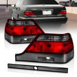 AmeriLite Replacement Taillights Red/Smoke Lens For Mercedes BenzS Class W140 - Passenger and Driver Side