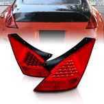AmeriLite LED Replacement Taillights All Red Set For 350Z - Passenger and Driver Side