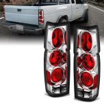 AmeriLite Chrome Replacement Brake Tail Lights Set For Hardbody D21 - Passenger and Driver Side