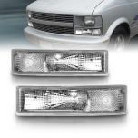 AmeriLite Bumper Lights Park/Signal Lights Euro For Chevy Astro Van - Passenger and Driver Side